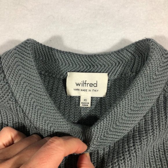 Aritzia Wilfred Womens XS Gray Rib Knit Gray Tank Sweater Top Wool CAM4-3447-46 - Picture 8 of 11
